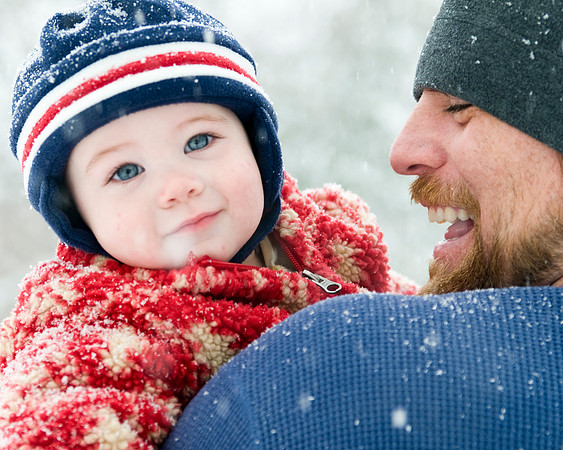 Finn & Daddy, snow - print